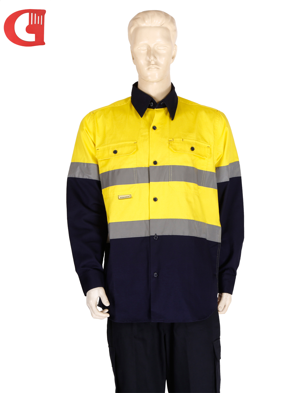 Workwear Supplier 100% Cotton Work Shirt with Reflective tape
